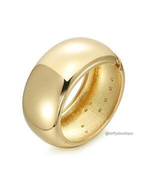 14K Gold-plated Chunky Cuff Bangle Bracelet for Women